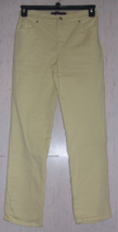 EXCELLENT WOMENS Gloria Vanderbilt  &quot;Amanda&quot; LIGHT YELLOW JEANS  SIZE 6P - $28.01