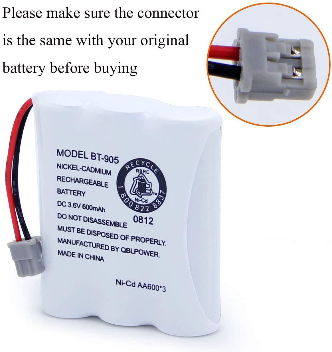 BT-905 BT905 BT-800 BT800 BT-1006 Rechargeable Battery for Uniden Teleph... - $1.95