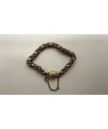 Vintage Byzantine Chain Bracelet Gold Tone Safety Clasp Costume Jewelry - €21,37 EUR