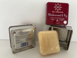 Triple Milled Organic Soaps 2- WHOLE FOODS Blackcurrant &amp; Fig 4.4 oz Tin Box - $10.88