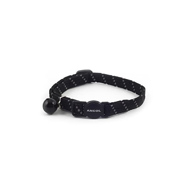 Reflective all-elastic Cat Collar Black  - $7.00