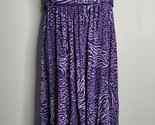 Fresh Produce Womens Medium Purple Animal Prints Asymmetric Sleeveless D... - £23.83 GBP