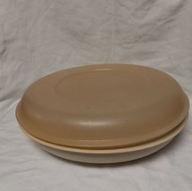 VTG Almond Tupperware Mini Vegetable Serving Party Tray 1708-5, Cover 1709-6 - £10.20 GBP