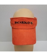 Bacardi O Rum Sun Visor Hat Orange Corduroy Strapback Adjustable Embroid... - £22.24 GBP