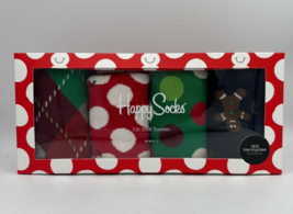 Happy Socks Classic Holidays Sock Gift Set 4 Pairs Bloomingdales New Gingerbread - £14.00 GBP