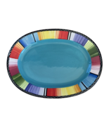 Certified International Nancy Green Serape 16 1/2&quot; Oval Platter Multicolor - £86.10 GBP