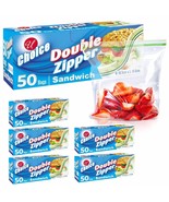 300 Ct Sandwich Bags Double Zipper Press Seal Lock Zip Poly Food Storage... - £43.26 GBP