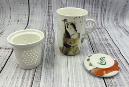 Teavana 3 Piece Infuser Tea Mug With Lid Wu Ziqiang Artkey Cup Musician - £8.17 GBP