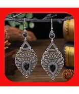 New Gorgeous Regal Collection BlackAbsolutely Beautifully Detailed Earri... - $8.00