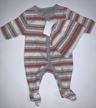 NEW Baby Jumpsuit, Bodysuit, Footed with Cap Set Stripes PREEMIE - £6.79 GBP