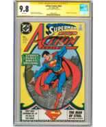 CGC SS 9.8 SIGNED George Perez Cover &amp; Art Action Comics #643 Superman #... - $18,816.60 MXN