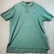 Polo by Ralph Lauren Polo Shirt Mens Large Green Cotton Short Sleeve Logo Collar - £13.93 GBP
