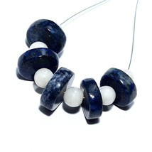 Lapis Lazuli Smooth Round Coin Opal Beads Briolette Natural Loose Gemstone - £2.34 GBP