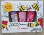 Burt&#39;s Bees Hand Cream Trio Gift Set w Shea Butter Lavender Wild Rose Wa... - £8.83 GBP