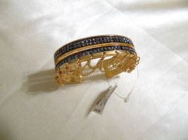 Thalia Sodi Gold-Tone 7&quot; Hematite Pave &amp; Chain Cuff Bracelet P907 $34 - £11.25 GBP