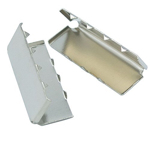 Bluemoona 100 Pcs - 1" 25mm Belt Buckle End Tip For Webbing Tag Bag Polypropylen