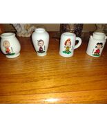 Peanut s Gang : Miniature Vases Charlie Brown, Linus, Lucy. Peppermint P... - $76.00
