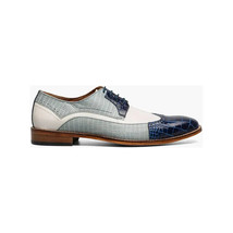 Stacy Adams Gallinari Wingtip Lace Up Leather Shoes Dark Blue Multi 25660-469 image 7