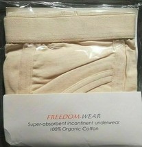FREEDOM WEAR Super Absorbent Incontinent Underwear Organic Cotton  - $5.98