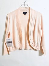 Ronni Nicole Pink Cardigan Open Front Long Sleeve Blush Sweater SZ L New - $31.20