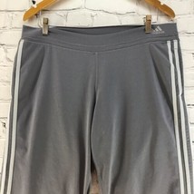 Adidas Gray Athletic Yoga Jogging Sweatpants Cropped Womens Sz L - $11.88