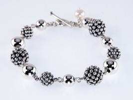 Plata de Ley Michael Dawkins Diseño Pulsera 20.3cm - £158.28 GBP