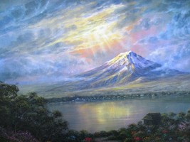 Maurice Meyer &quot;Twilight at Mt Fuji&quot; Japanese landscape stretched HS# - £154.97 GBP