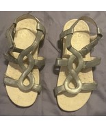 Vionic Jodie Champagne Leather Adjustable Strappy Comfort Sandals Women&#39;... - $48.05 CAD