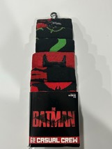 Men’s Casual Crew Socks 6 Pair Size 8-12 The Batman Dc Comics Brand New - £7.07 GBP