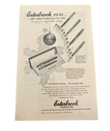Esterbrook Fountain Pen Ad Advertisement 1953 Art Black White Artwork  - €9,59 EUR