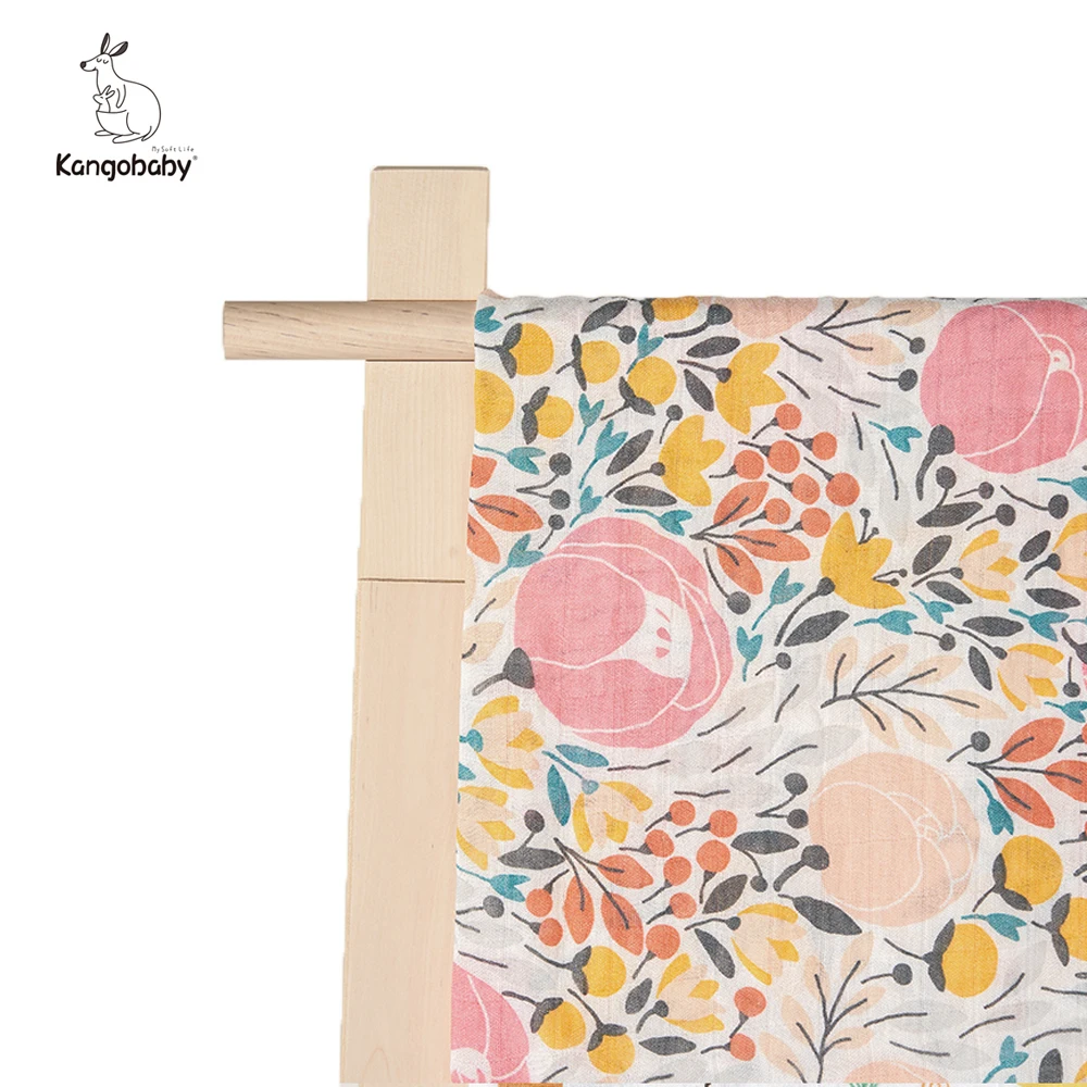 Kangobaby Bamboo Cotton Muslin Swaddle Blanket Baby Bath Towel Diaper Ph... - $32.86