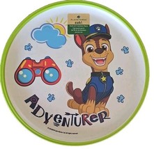 Zak Designs ~ Four (4) Melamine ~ PAW PATROL ~ CHASE ~ 8&quot; GREEN Edge Plates - $30.00