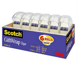 Scotch Gift Wrap Tape, Invisible, 0.75 in. x 650 in., 6 Dispensers/Pack - $23.74