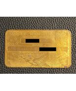 Vintage Brass Social Security ID Card World Wide Identification Bereau - $19.80