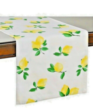 Kate Spade Table Runner Make Lemonade Cotton Multi Color 15x90&quot; Beach House - £45.33 GBP