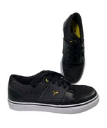 Puma Mens Lifestyle Sneakers Black Pebbled Leather Low Top Athletic Shoe... - $39.29 CAD