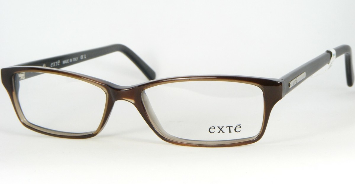 Exte EX16 557 Brun / Gris Lunettes En Plastique Monture 51-15-140mm Italie - $105.91