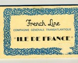 French Line Booklet of Ile De France  Sepia Tone Postcards 1927 and 1949 - $37.58