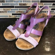 Wanda Panda lilac cork sole heeled sandals 39 - $79.94