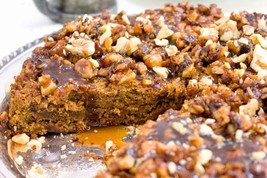 Andy Anand Keto Fresh Baked Gourmet Caramel Walnut Cake 9&quot; - Sugar Free (2 lbs) - £46.58 GBP