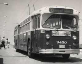 Trackless Trolley Bus Chicago Transit Authority CTA #9450 Roosevelt Wabash Photo - £7.54 GBP