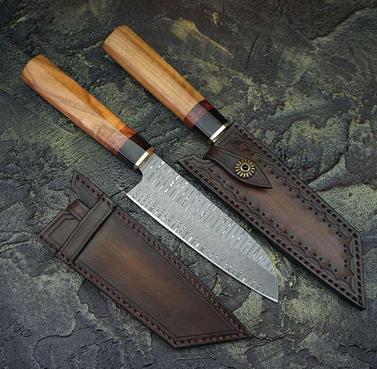 Kitchen Chef&#39;s Knife Japanese Cuisine In Damascus Knives Stainless Steel... - $91.08+