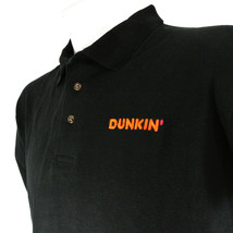 Dunkin&#39; Donuts Coffee Employee Uniform Polo Shirt Black Size Xl New - £20.37 GBP