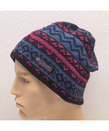 Vintage Columbia Knit Winter Cap Beanie Hat Women&#39;s Small Medium Black R... - $451.52 MXN