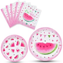 Watermelon Party Plates AndNapkins - Pink Watermelon Party Supplies F - £15.68 GBP