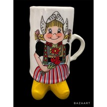 VTG Dutch Girl Themed Coffee Mug Reads &quot;Holland With Love&quot; - $21.78