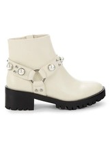 Karl Lagerfeld Paris Pixie Embellished Moto Booties (Choose Size) New In Box - £161.40 GBP