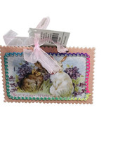 Best Easter Wishes Glittered Hanging Card/Ornament 5.6 Inches - $20.16 CAD