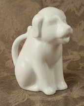 Two’s Company White Sitting Dog Ceramic Mini Creamer Collectible Pitcher - £9.67 GBP