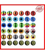Vibrant 180PCS Dragon Eyes Glass Cabochons - Perfect for Crafting and Sc... - $526.62 MXN